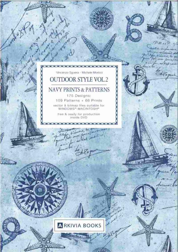ARKIVIA BOOKS Outdoor Style Vol.2 navy prints & patterns